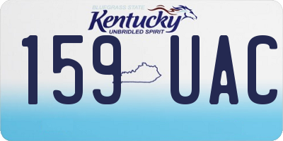 KY license plate 159UAC