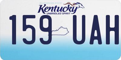 KY license plate 159UAH