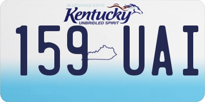 KY license plate 159UAI