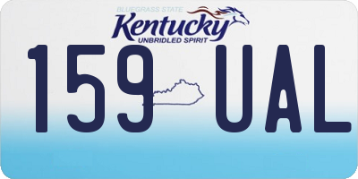 KY license plate 159UAL