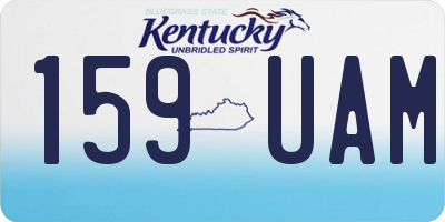 KY license plate 159UAM