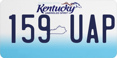 KY license plate 159UAP