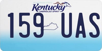 KY license plate 159UAS