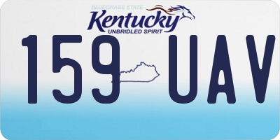 KY license plate 159UAV