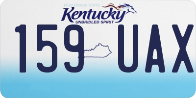 KY license plate 159UAX