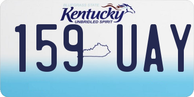 KY license plate 159UAY