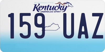 KY license plate 159UAZ