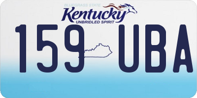 KY license plate 159UBA