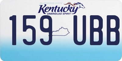KY license plate 159UBB
