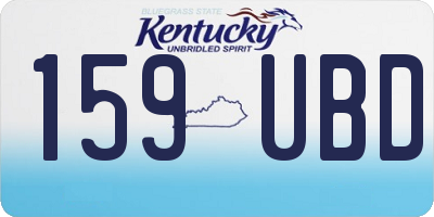 KY license plate 159UBD