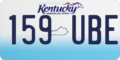 KY license plate 159UBE