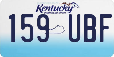 KY license plate 159UBF