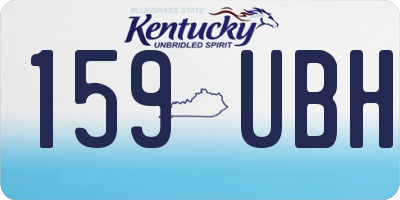 KY license plate 159UBH