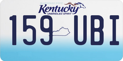 KY license plate 159UBI