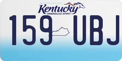 KY license plate 159UBJ