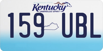 KY license plate 159UBL