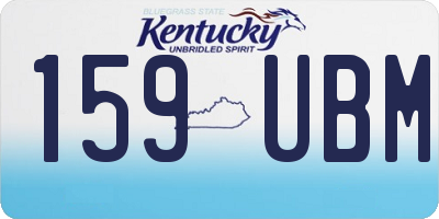 KY license plate 159UBM