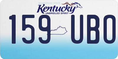 KY license plate 159UBO