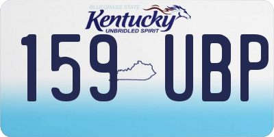 KY license plate 159UBP