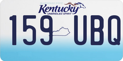 KY license plate 159UBQ