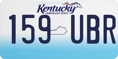 KY license plate 159UBR