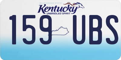 KY license plate 159UBS