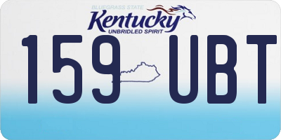 KY license plate 159UBT