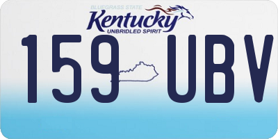KY license plate 159UBV
