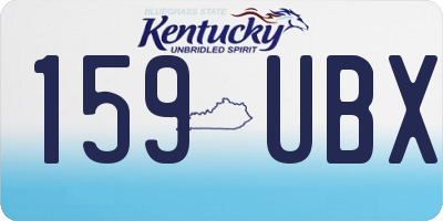 KY license plate 159UBX