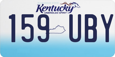 KY license plate 159UBY