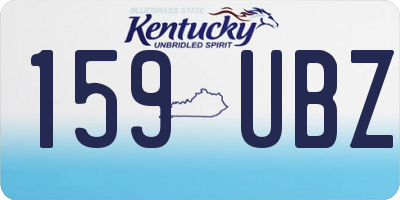 KY license plate 159UBZ