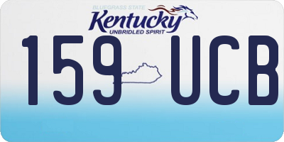 KY license plate 159UCB