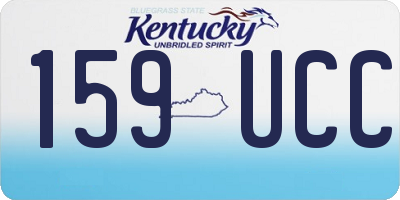 KY license plate 159UCC