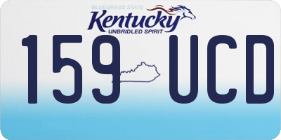 KY license plate 159UCD