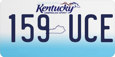 KY license plate 159UCE
