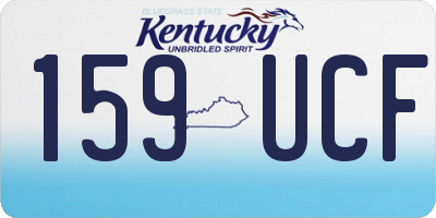 KY license plate 159UCF