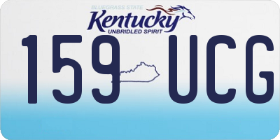 KY license plate 159UCG