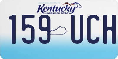 KY license plate 159UCH