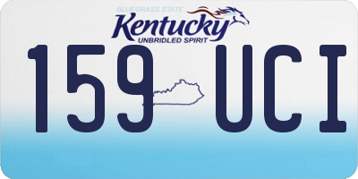 KY license plate 159UCI