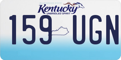 KY license plate 159UGN