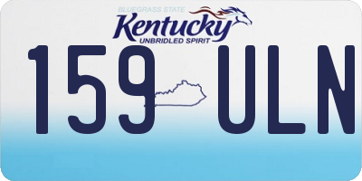 KY license plate 159ULN