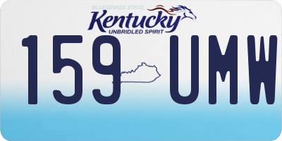 KY license plate 159UMW