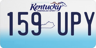 KY license plate 159UPY
