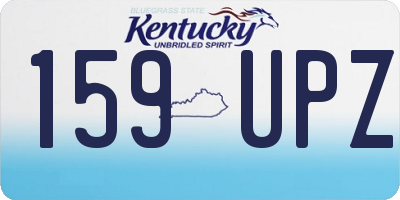 KY license plate 159UPZ