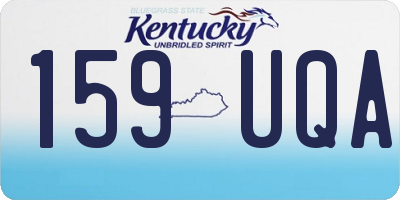 KY license plate 159UQA