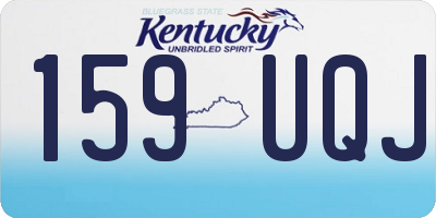 KY license plate 159UQJ