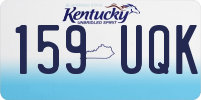 KY license plate 159UQK