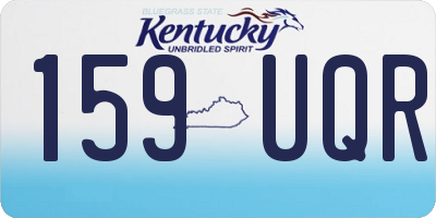 KY license plate 159UQR