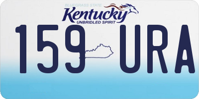 KY license plate 159URA