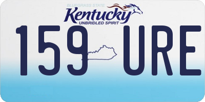 KY license plate 159URE